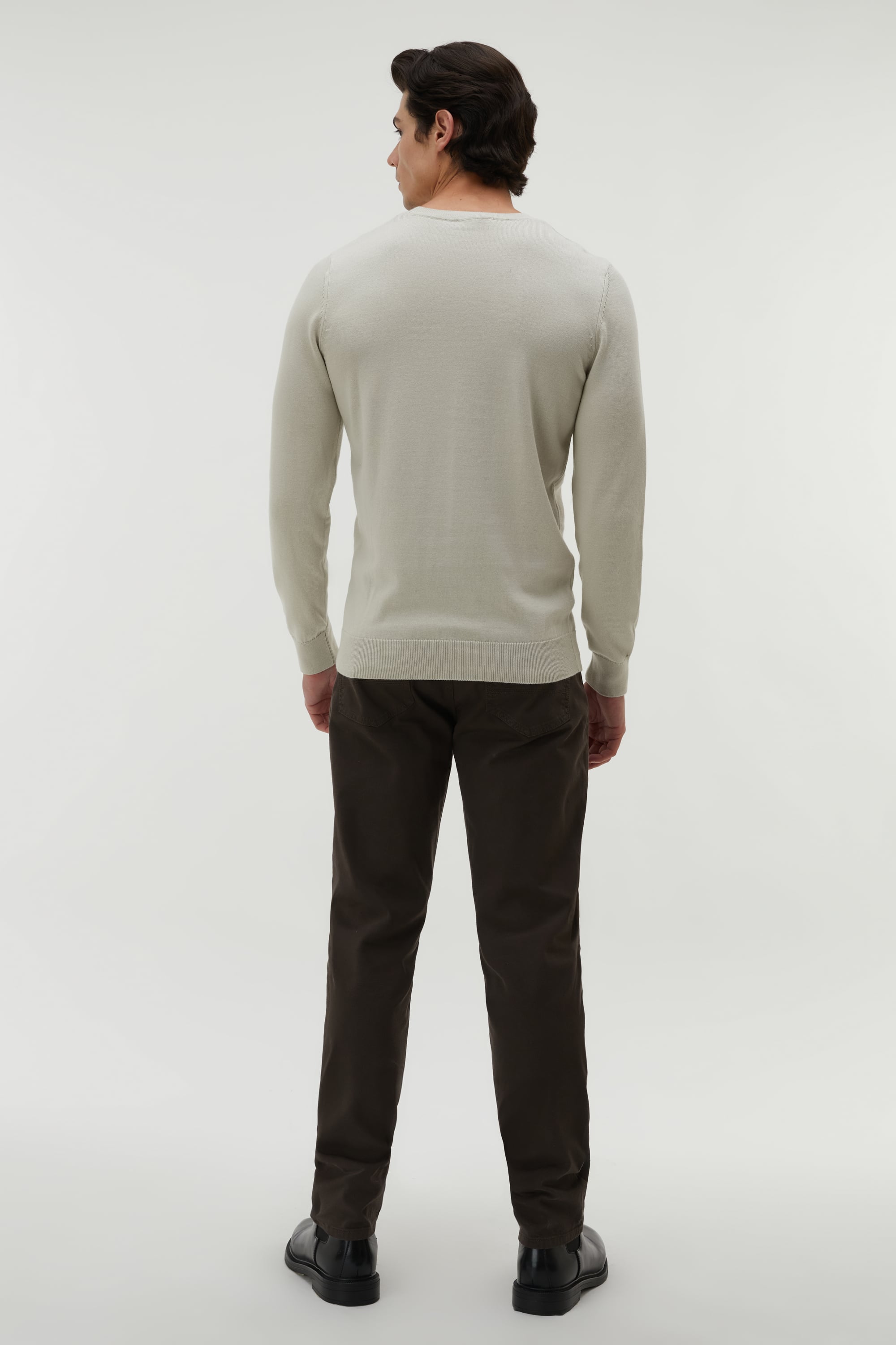 BİSİKLET YAKA UZUN KOLLU KAZAK