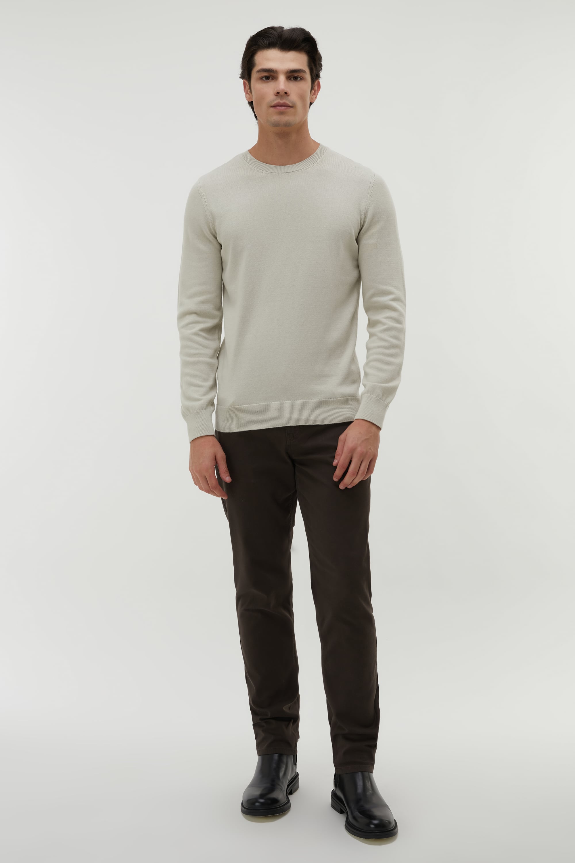 BİSİKLET YAKA UZUN KOLLU KAZAK