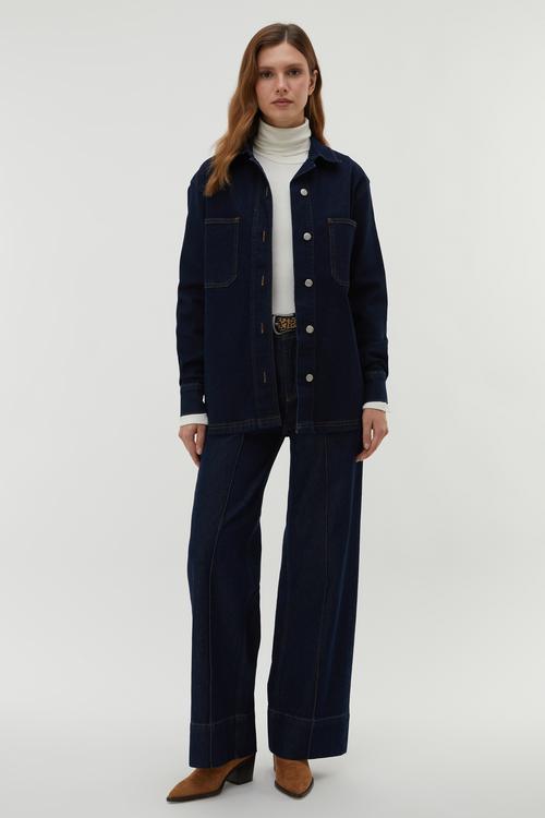  DÜĞMELİ JEAN CEKET