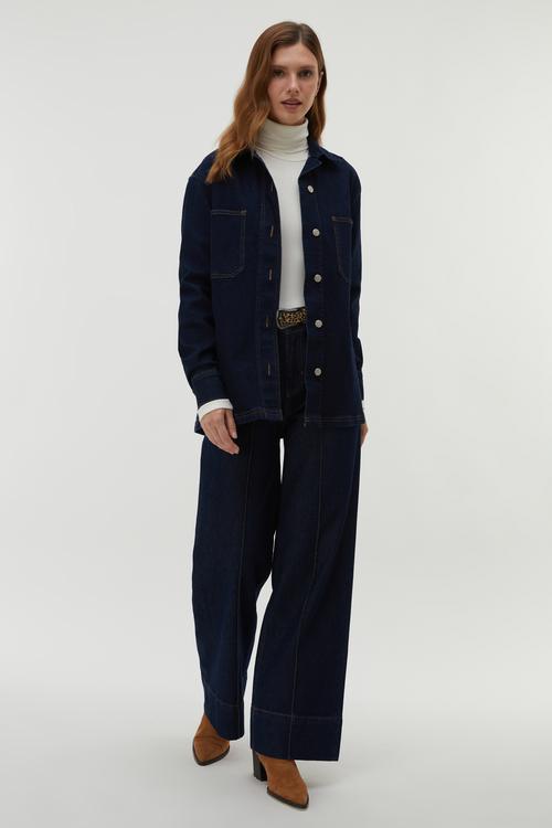  DÜĞMELİ JEAN CEKET