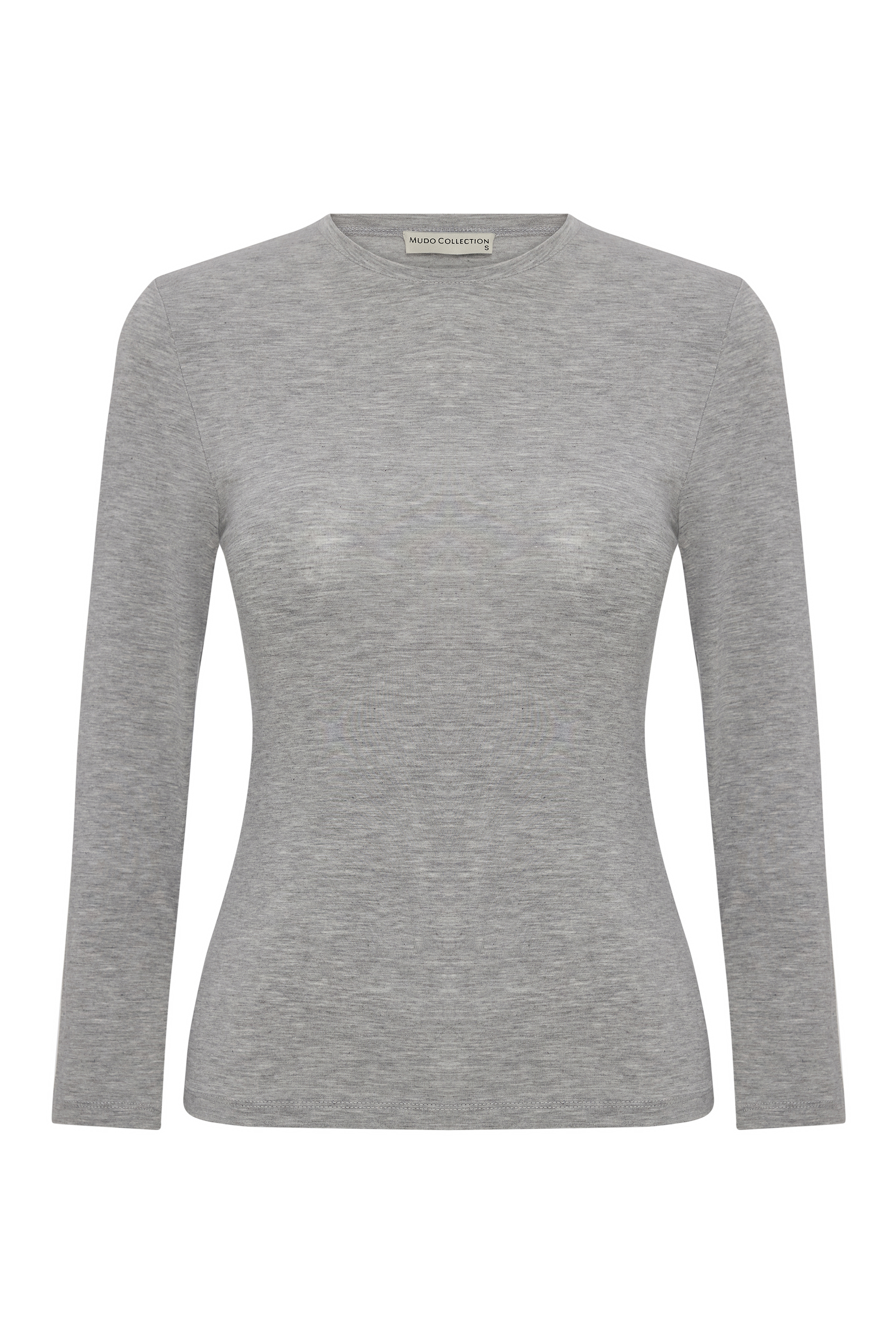 BİSİKLET YAKA UZUN KOLLU T-SHIRT