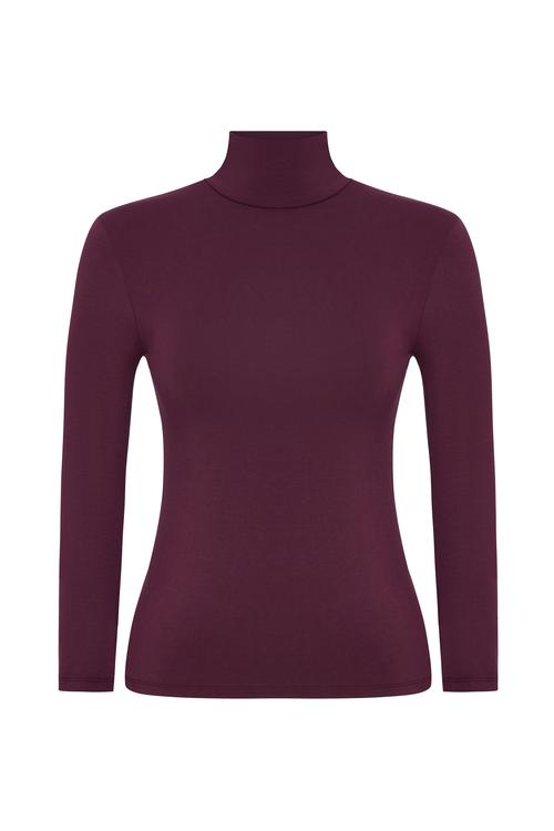  DİK YAKA UZUN KOLLU T-SHIRT