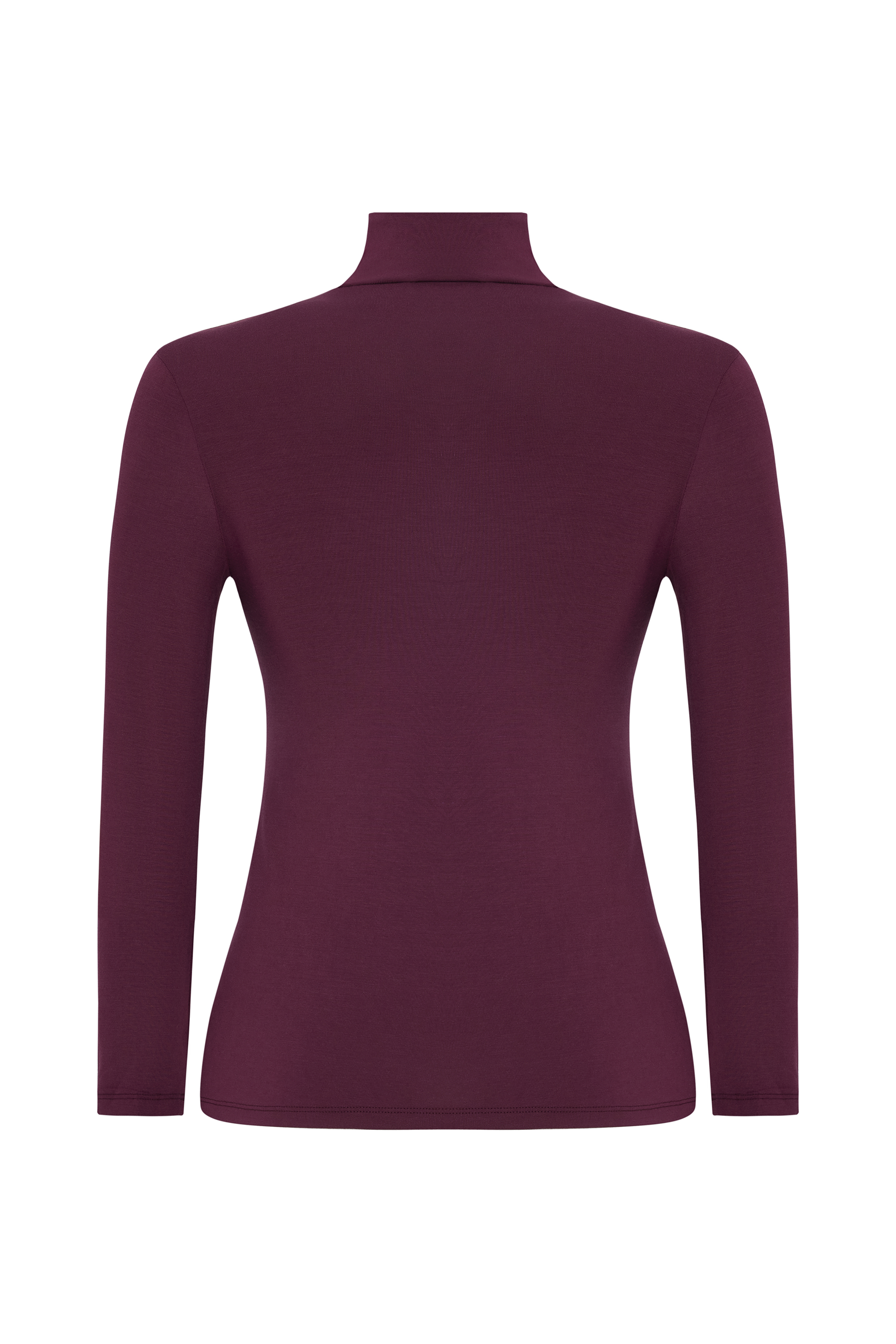 DİK YAKA UZUN KOLLU T-SHIRT