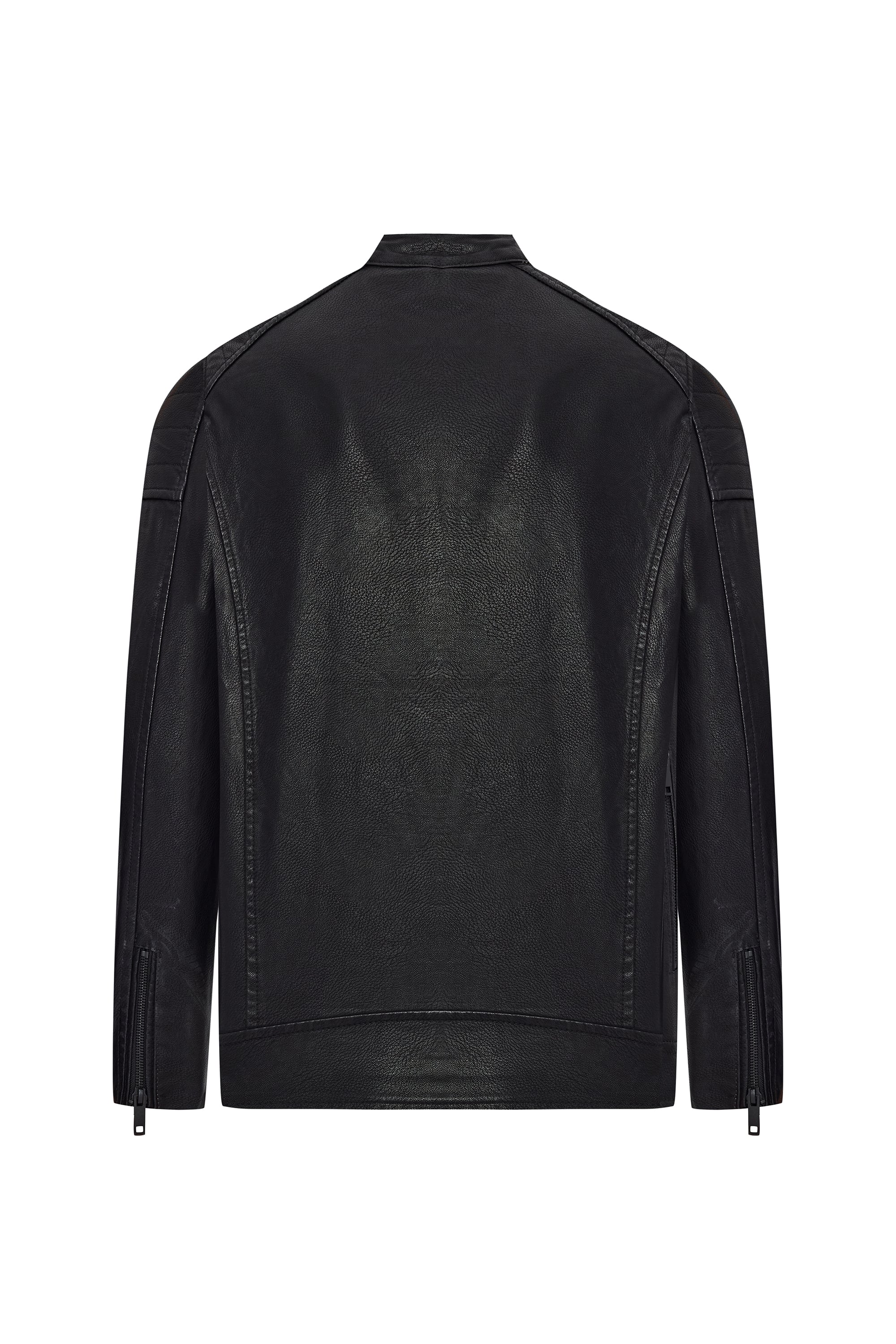 DERİ GÖRÜNÜMLÜ CASUAL CEKET