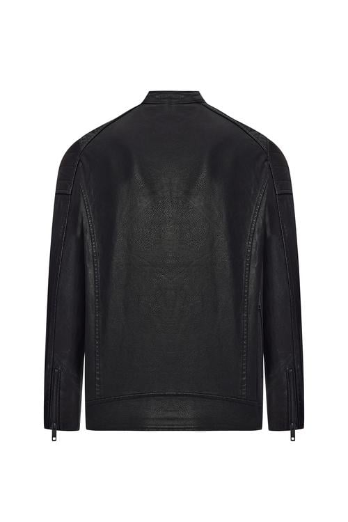  DERİ GÖRÜNÜMLÜ CASUAL CEKET