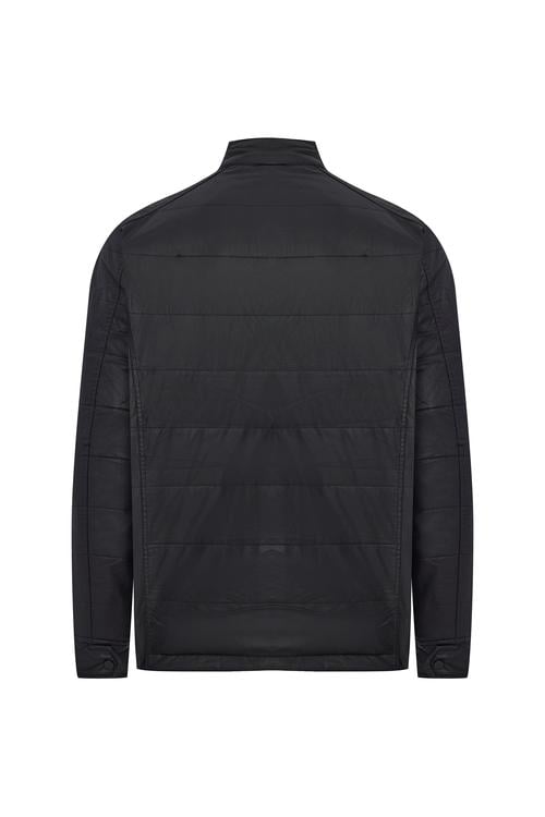  DERİ GÖRÜNÜMLÜ KAPİTONELİ CASUAL CEKET