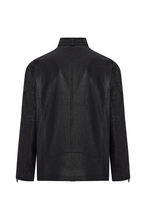  DERİ GÖRÜNÜMLÜ CEKET