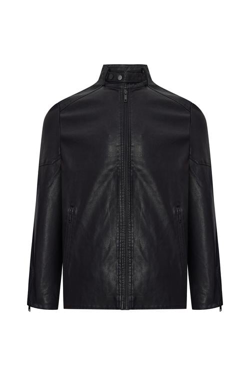  DERİ GÖRÜNÜMLÜ CEKET