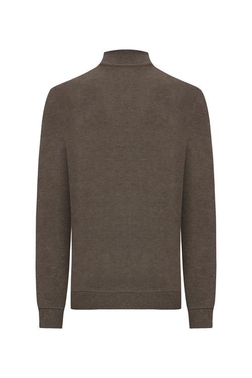  DİK YAKA ÖRME SWEATSHIRT