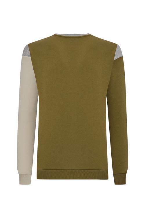  ÇOK RENKLİ BİSİKLET YAKA SWEATSHIRT