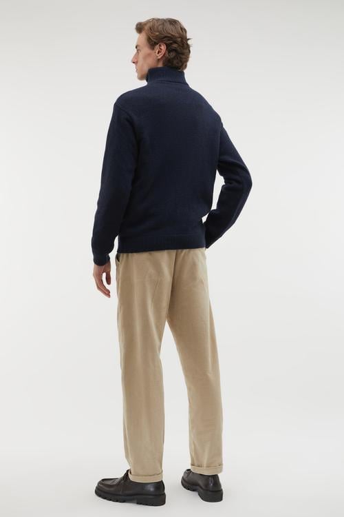  FERMUARLI POLO YAKA YÜN KAZAK