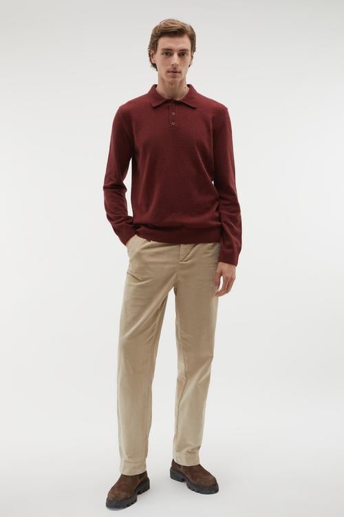  POLO YAKA YÜNLÜ KAZAK