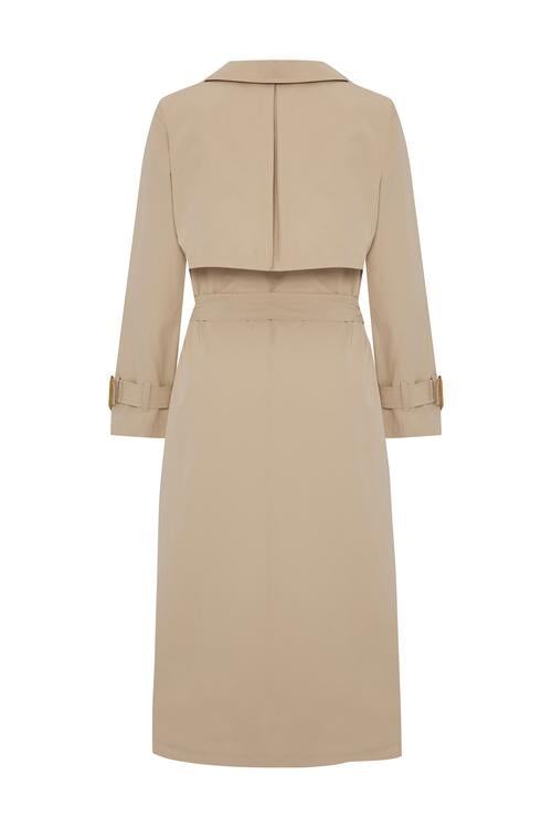  KEMERLİ UZUN TRENÇKOT