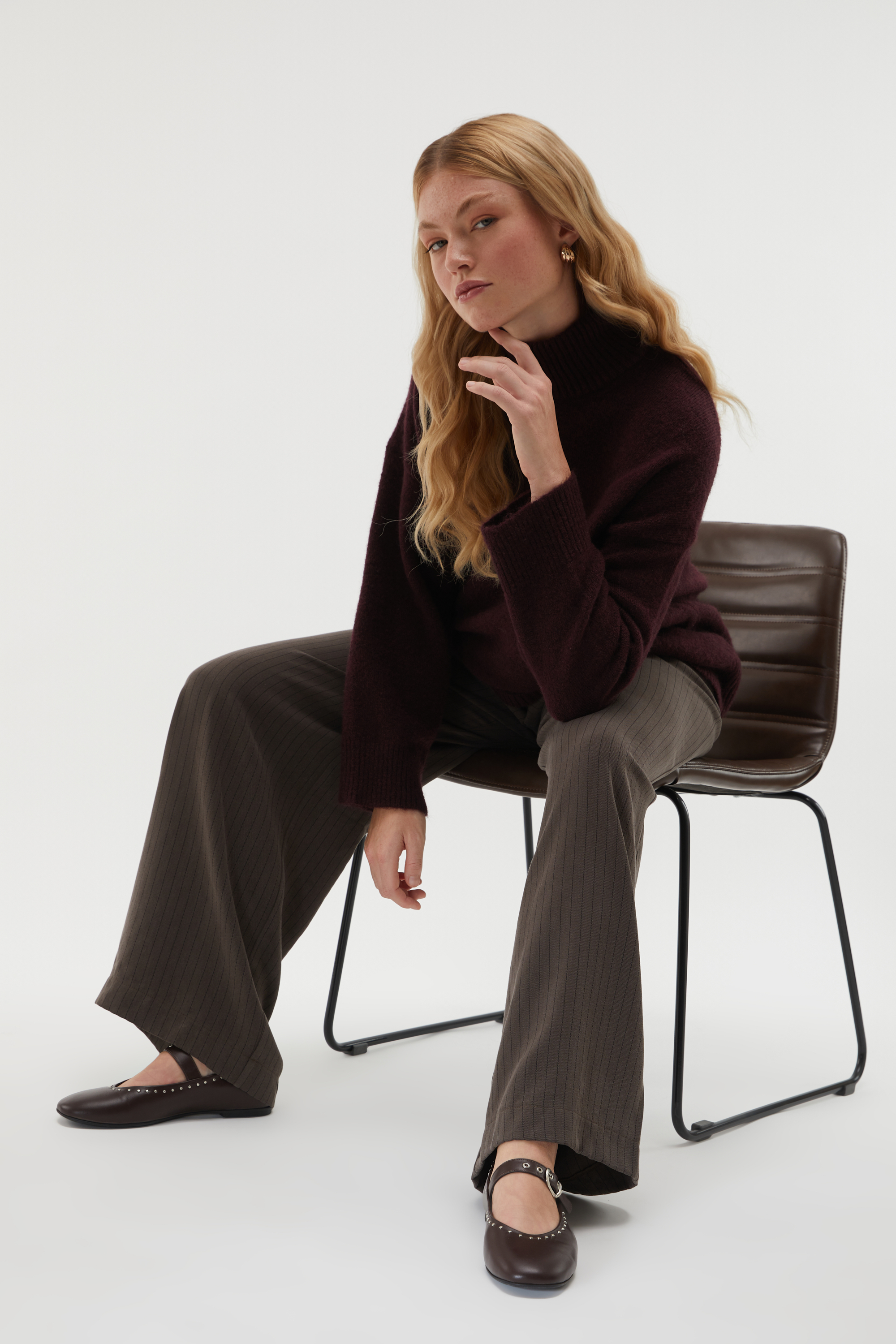 BALIKÇI YAKA OVERSIZE KAZAK