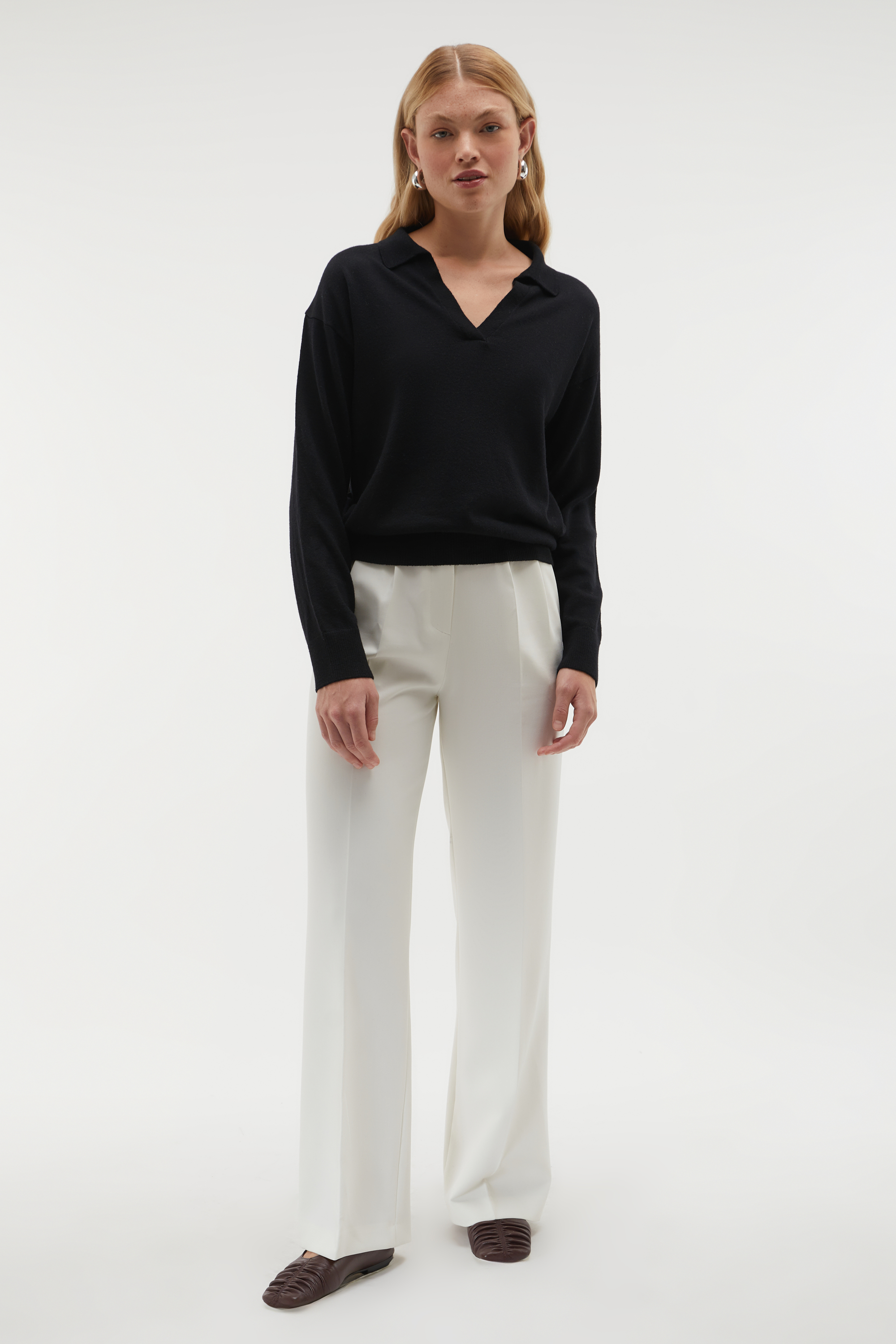 POLO YAKA YÜN KAZAK