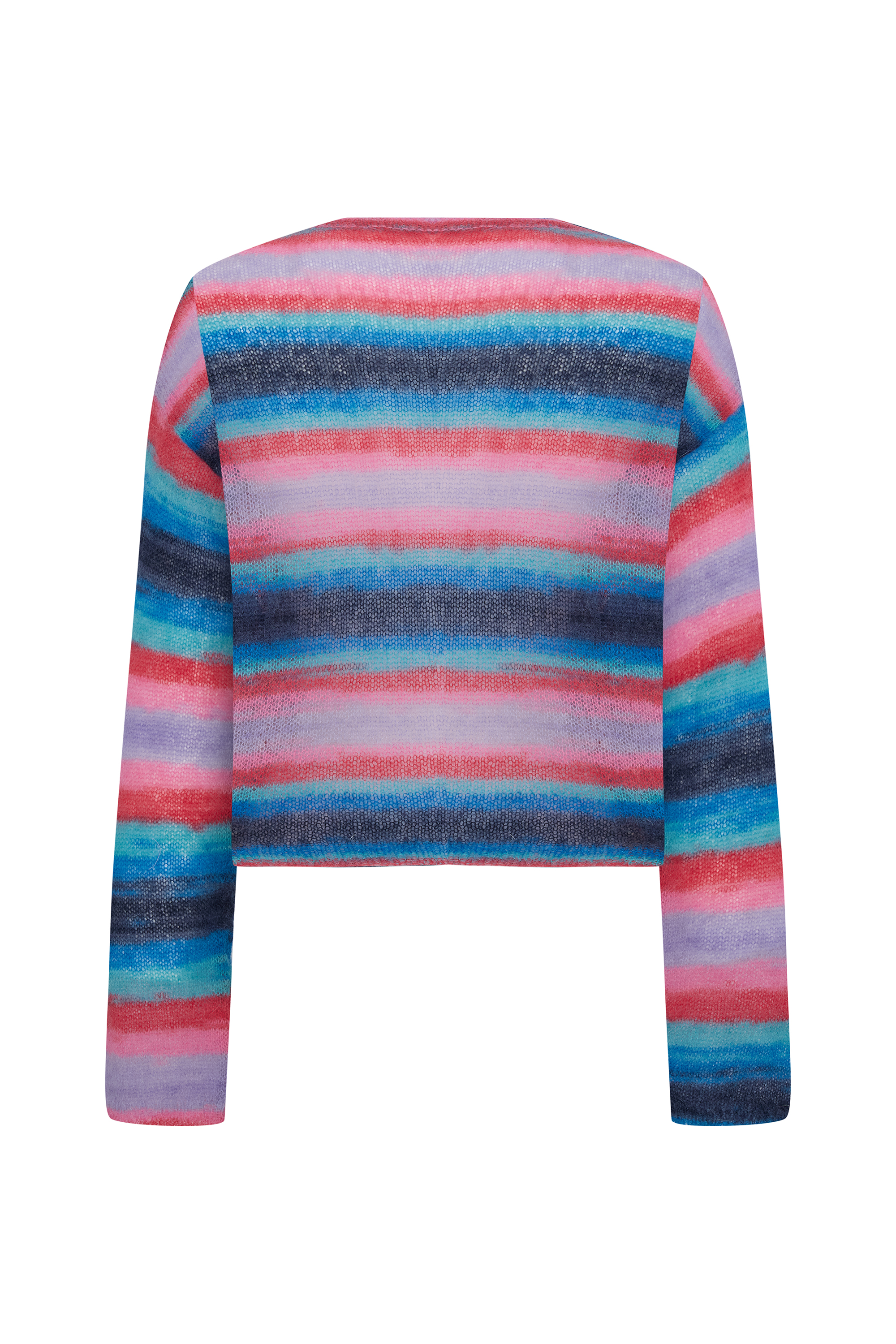 ÇİZGİLİ CROP KAZAK