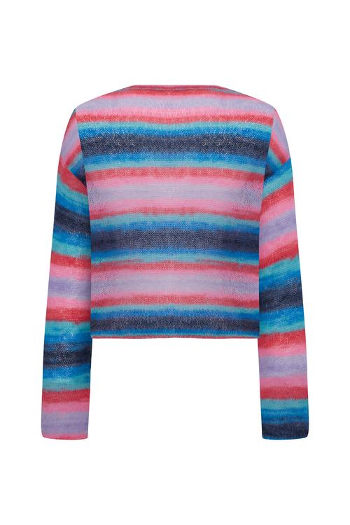  ÇİZGİLİ CROP KAZAK