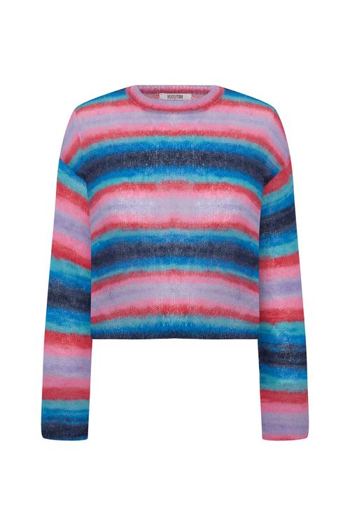  ÇİZGİLİ CROP KAZAK