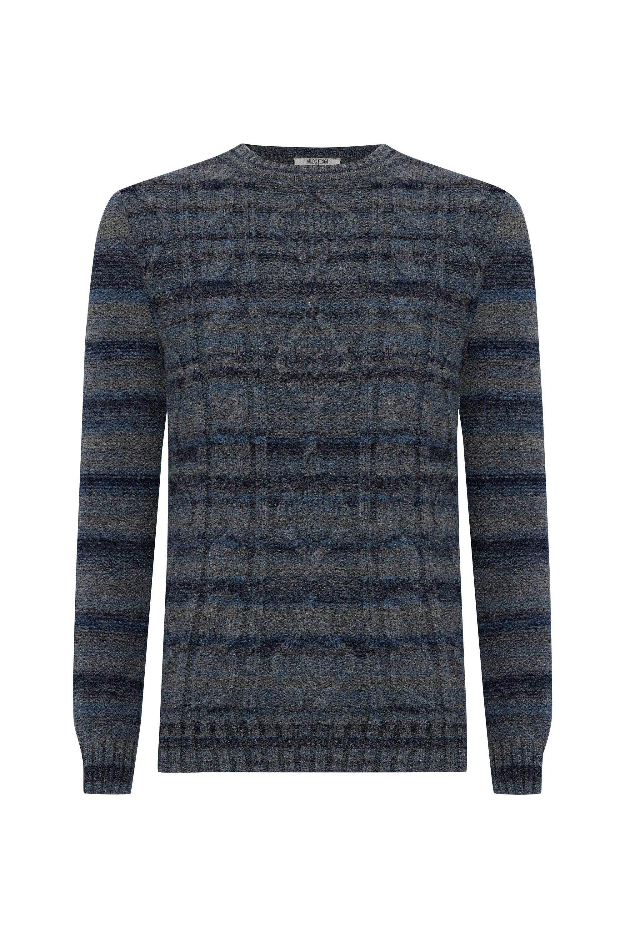 ÖRGÜ DETAYLI BİSİKLET YAKA KAZAK