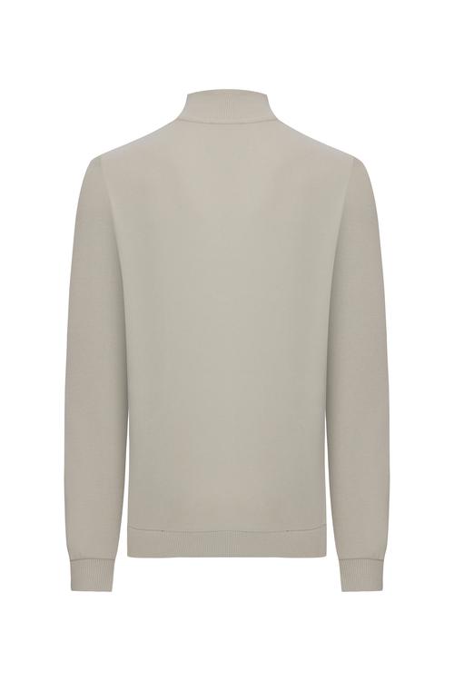  DÜĞMELİ DİK YAKA SWEATSHIRT