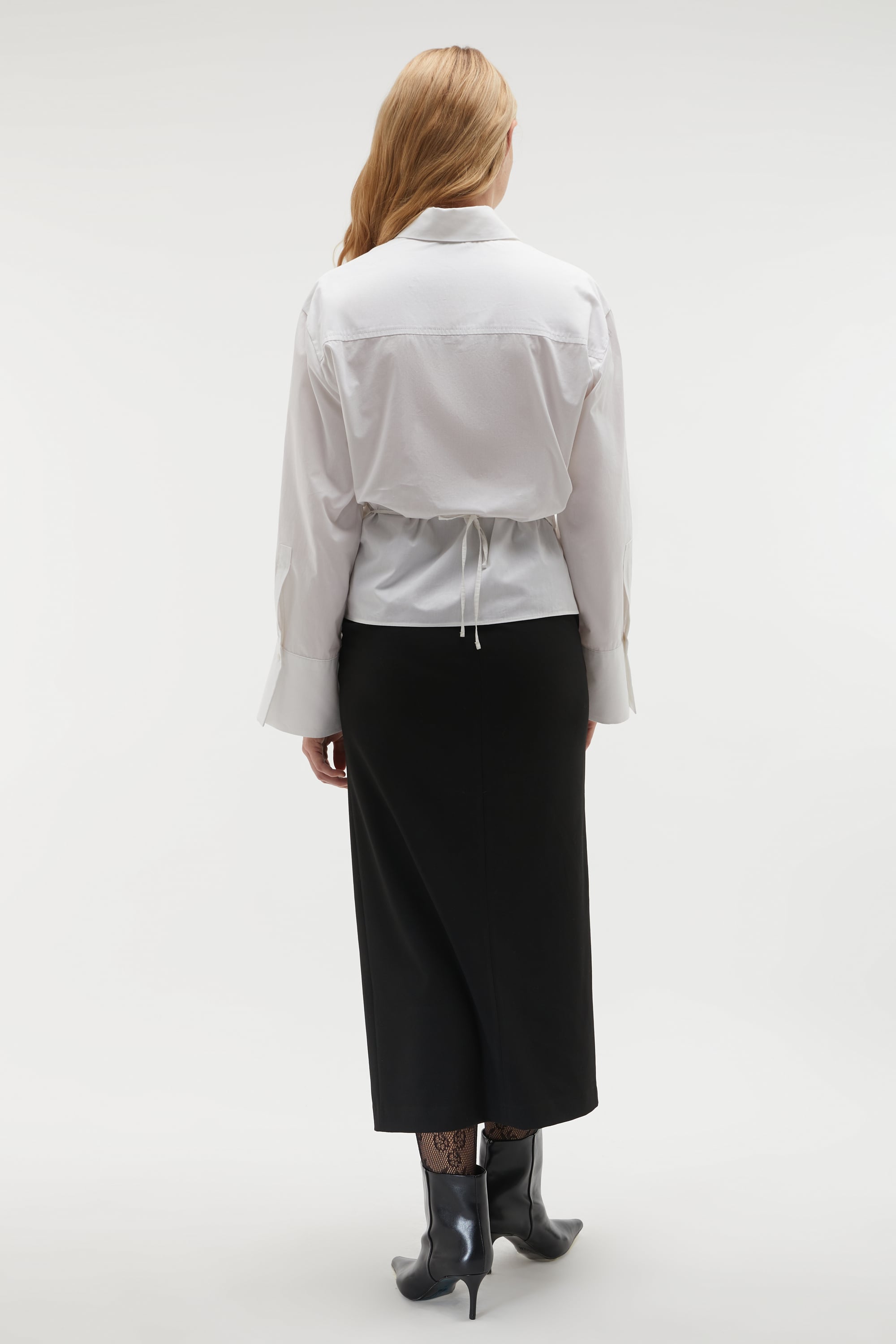 BAĞLAMALI UZUN KOLLU GÖMLEK