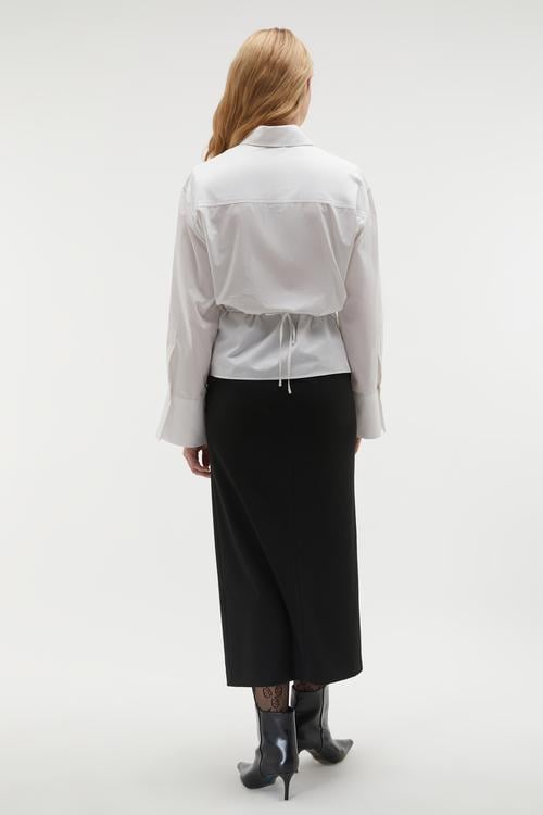 BAĞLAMALI UZUN KOLLU GÖMLEK