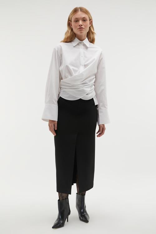 BAĞLAMALI UZUN KOLLU GÖMLEK