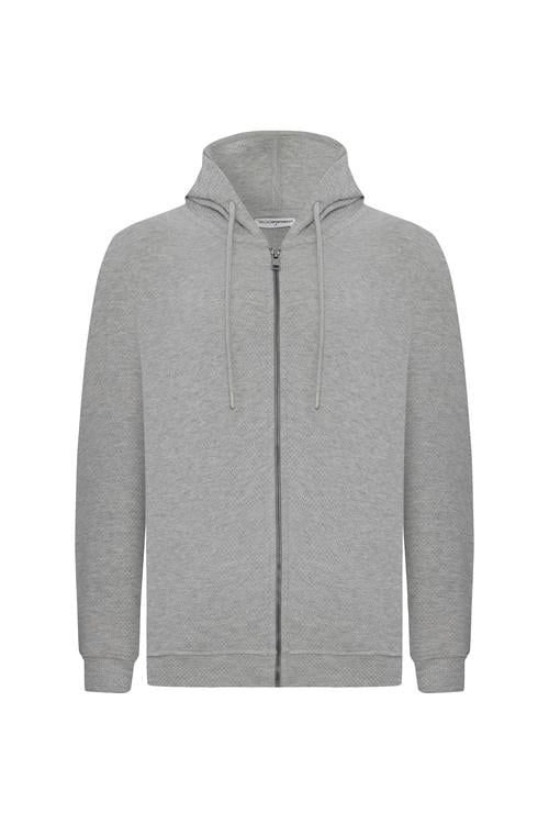  KAPÜŞONLU FERMUARLI SWEATSHIRT