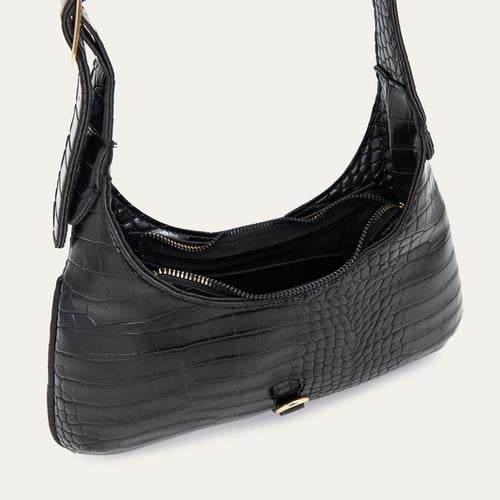  KROKODİL DESENLİ BAGET OMUZ ÇANTASI