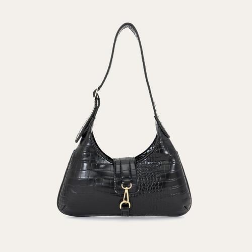  KROKODİL DESENLİ BAGET OMUZ ÇANTASI