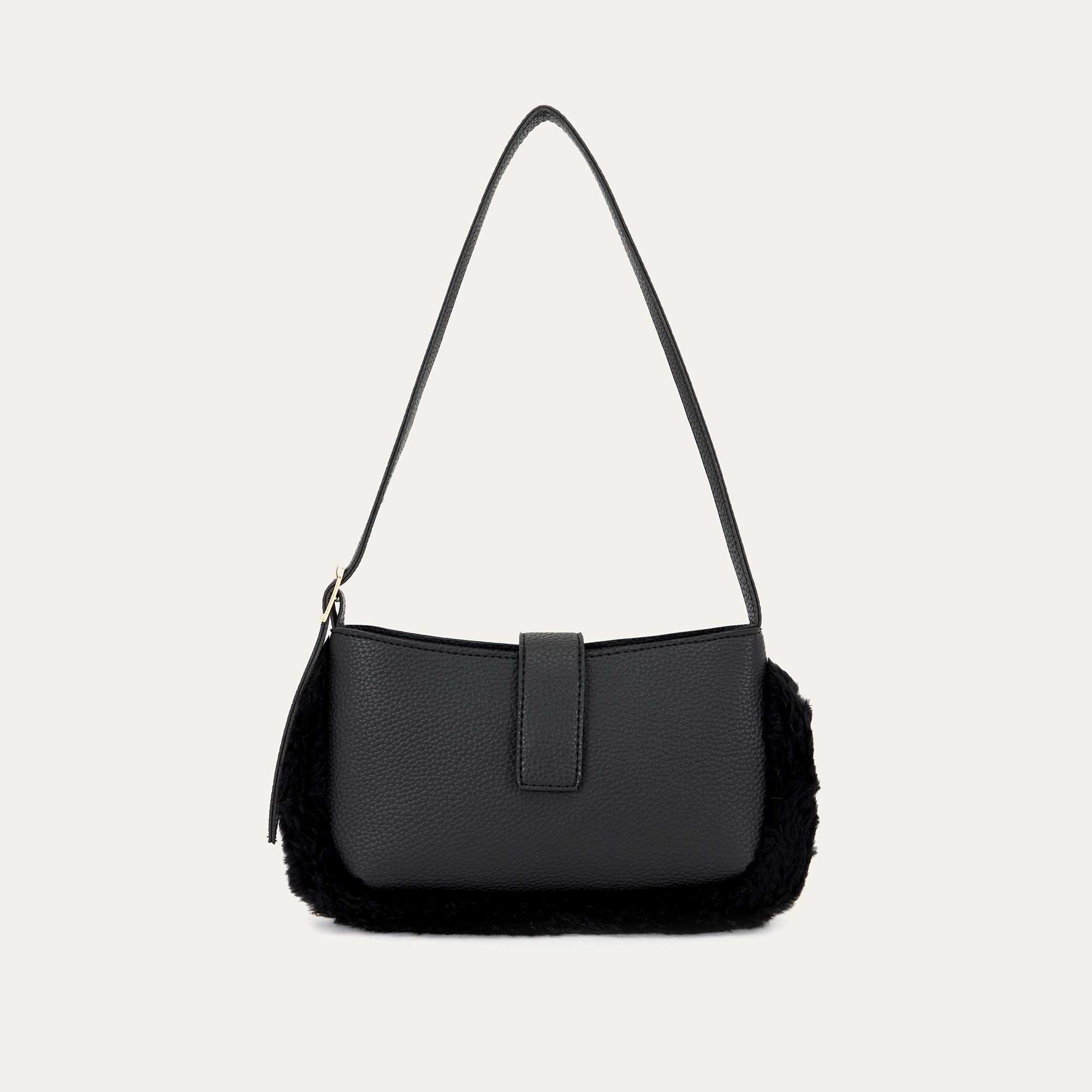 KÜRK DETAYLI OMUZ ÇANTASI