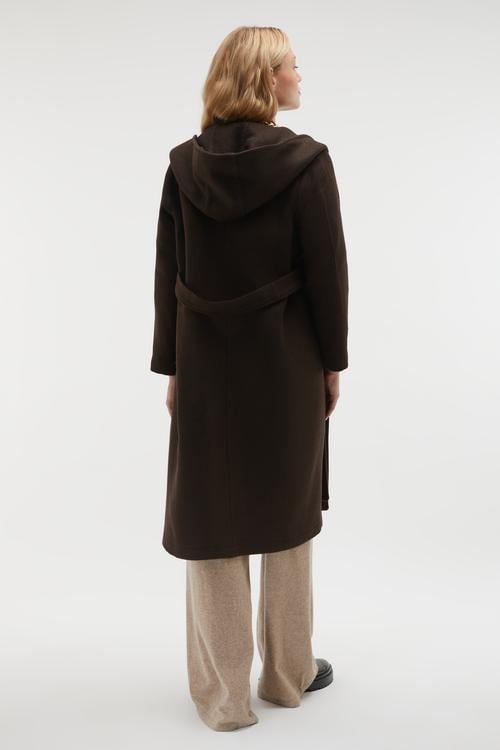 KAPÜŞONLU KUŞAKLI UZUN KAŞE KABAN