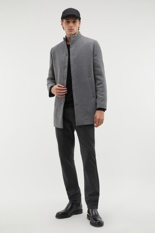 DİK YAKA KAŞE KABAN