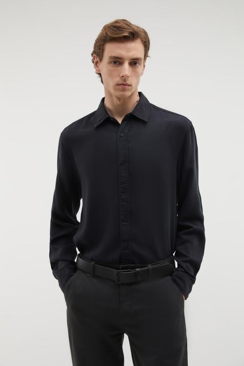  REGULAR FIT LİYOSEL UZUN KOLLU GÖMLEK