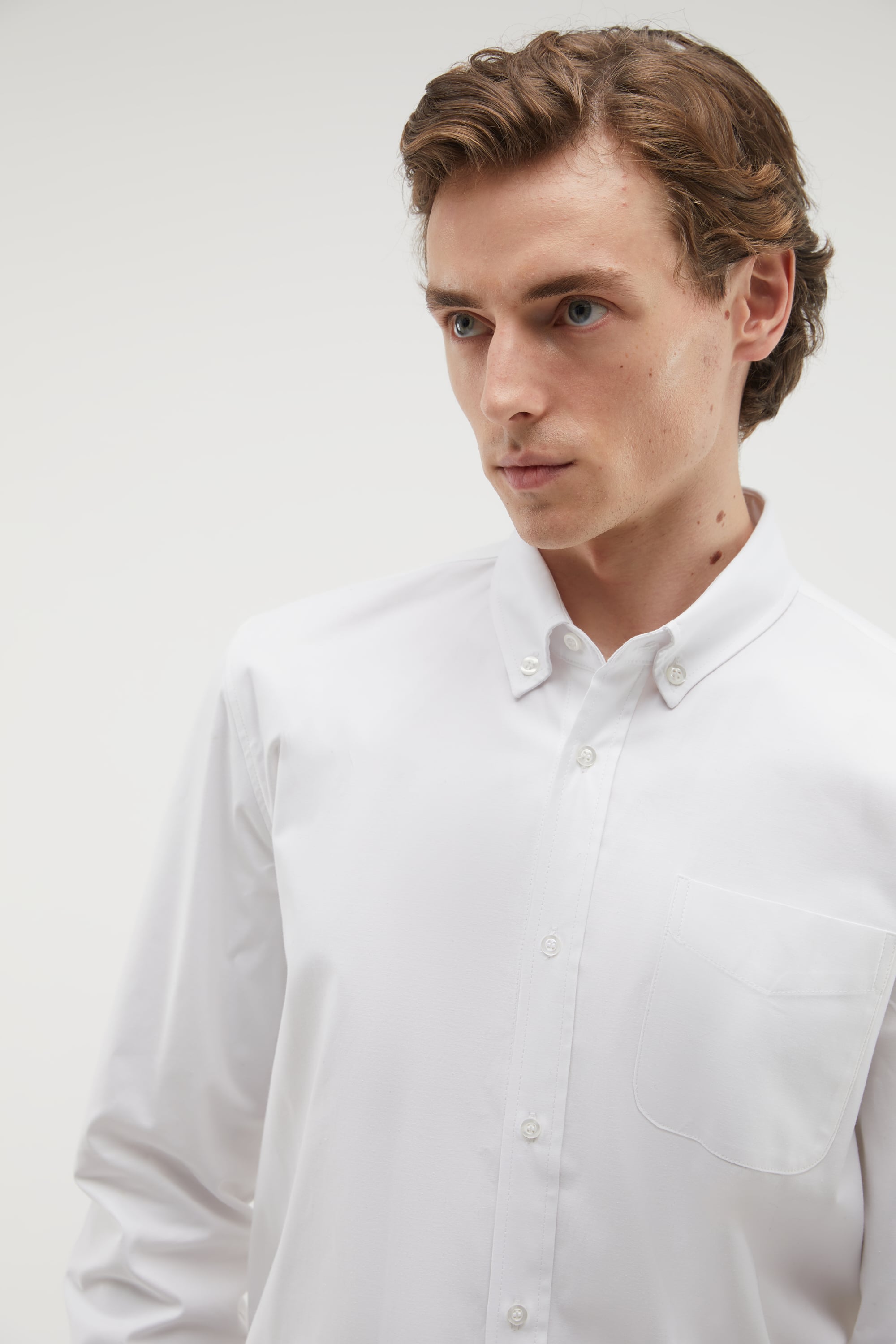 REGULAR FIT TEK CEPLİ UZUN KOLLU GÖMLEK