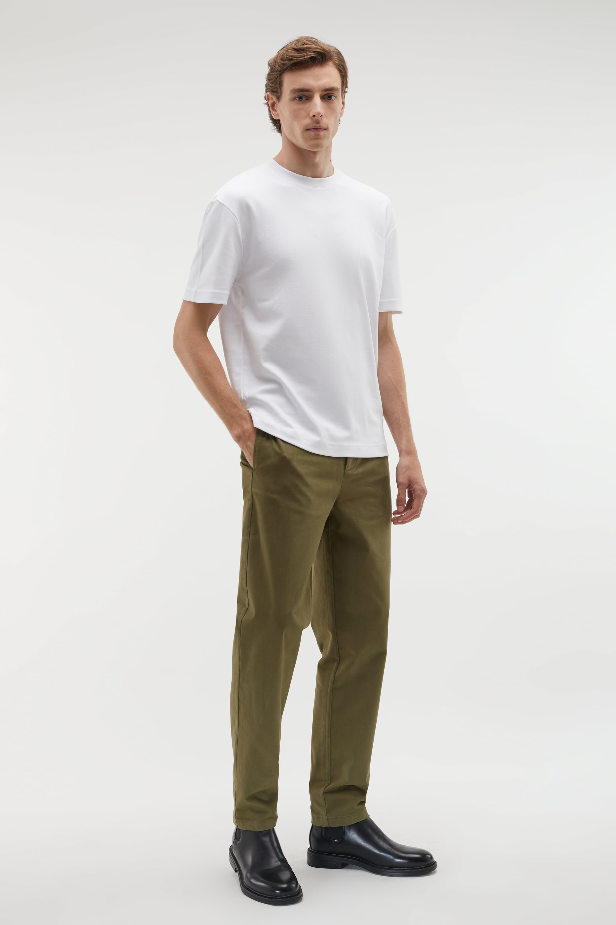 BİSİKLET YAKA PAMUKLU T-SHIRT