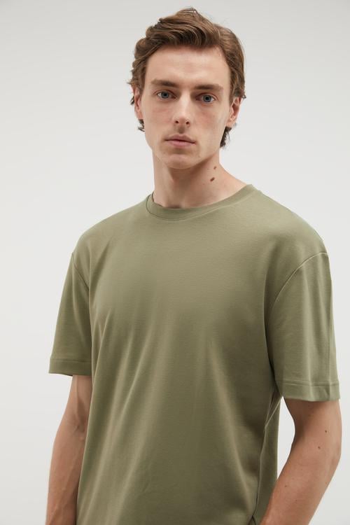 BİSİKLET YAKA PAMUKLU T-SHIRT