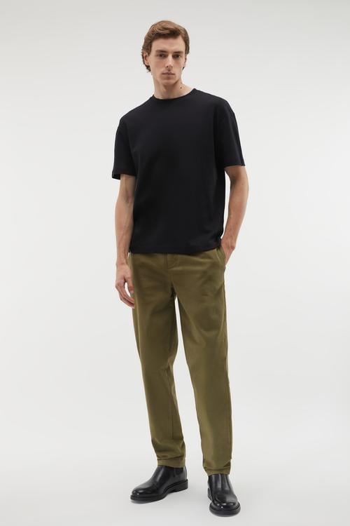 BİSİKLET YAKA PAMUKLU T-SHIRT