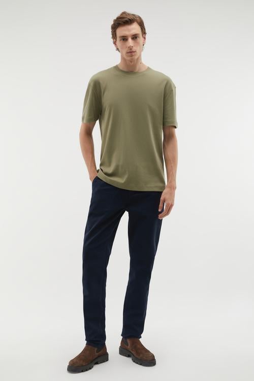 BİSİKLET YAKA PAMUKLU T-SHIRT