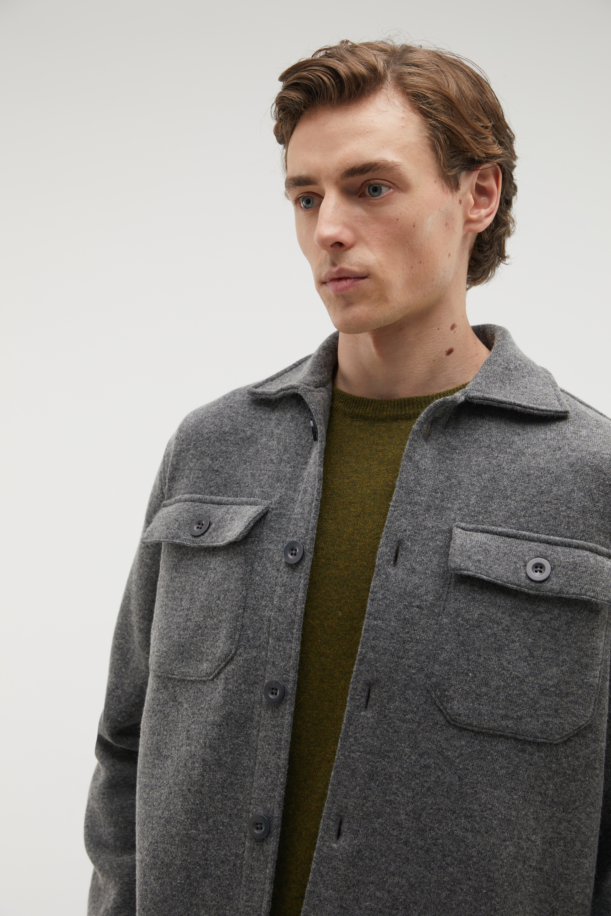 YÜN KARIŞIMLI GÖMLEK CEKET