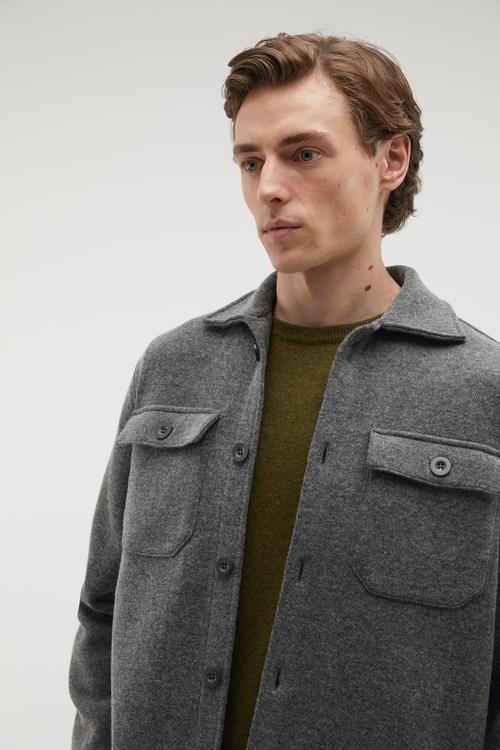 YÜN KARIŞIMLI GÖMLEK CEKET