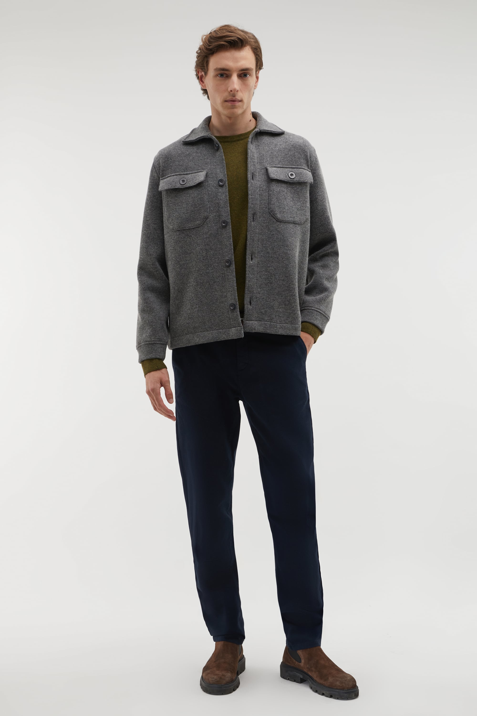 YÜN KARIŞIMLI GÖMLEK CEKET