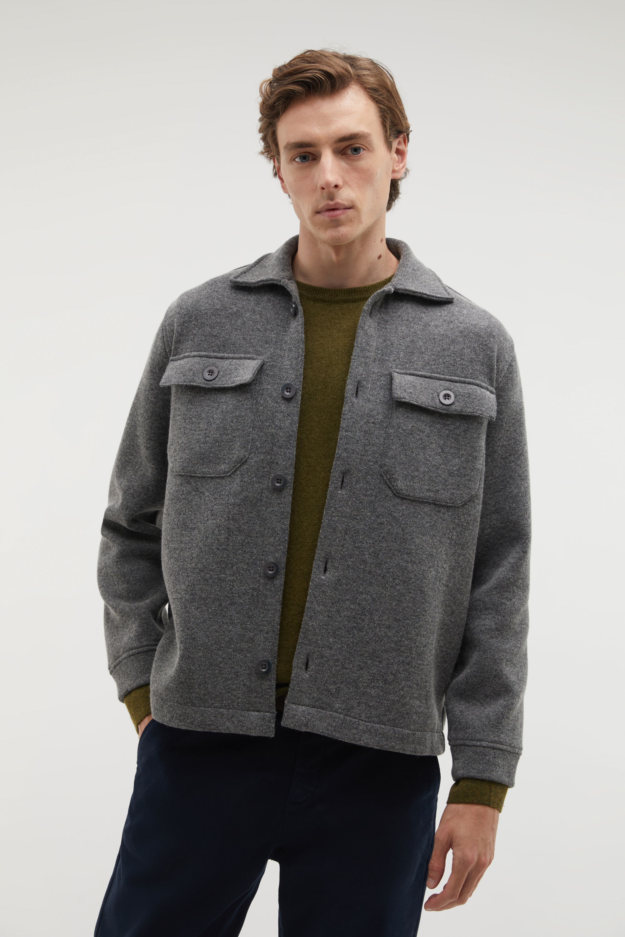 YÜN KARIŞIMLI GÖMLEK CEKET