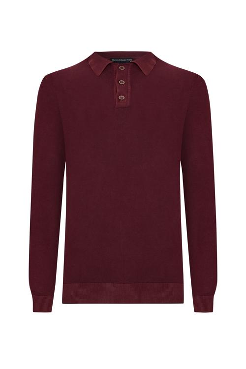 DÜĞMELİ POLO YAKA TRİKO KAZAK