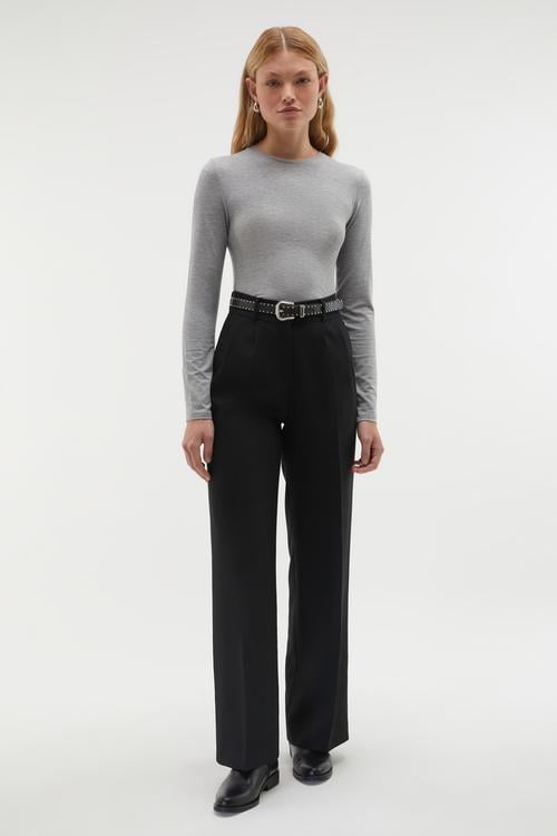 BİSİKLET YAKA UZUN KOLLU T-SHIRT