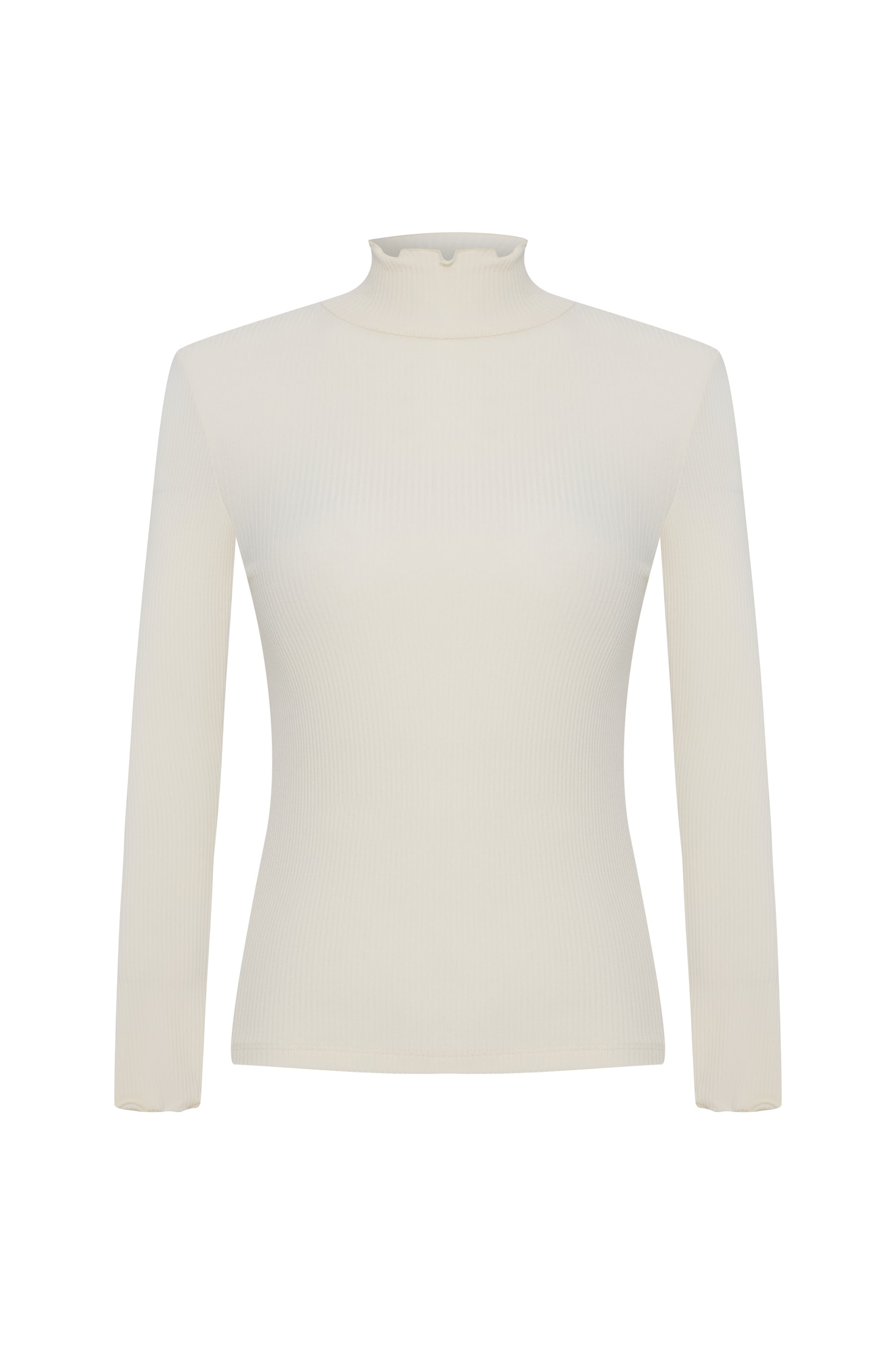 DİK YAKA FİTİLLİ BLUZ