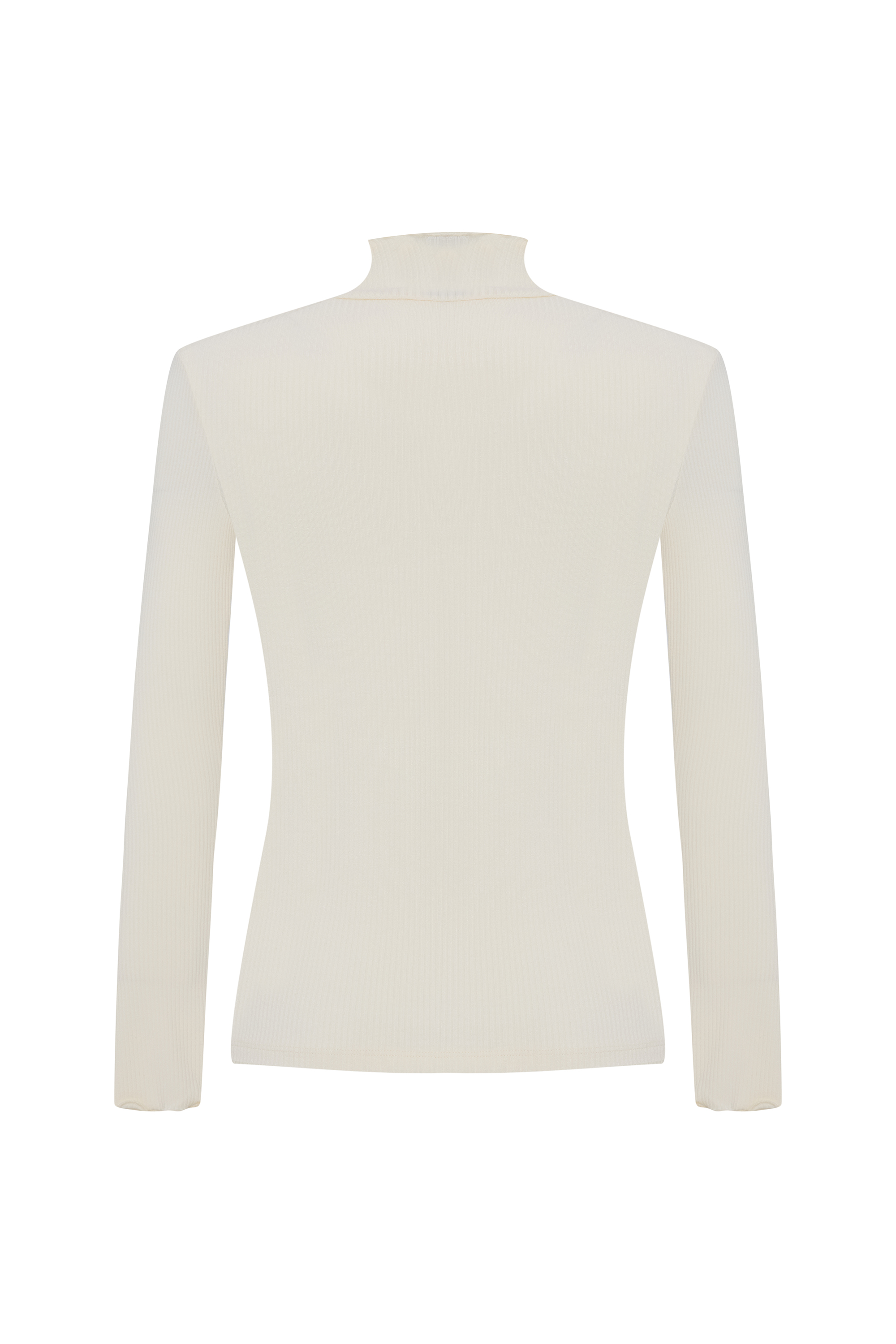 DİK YAKA FİTİLLİ BLUZ