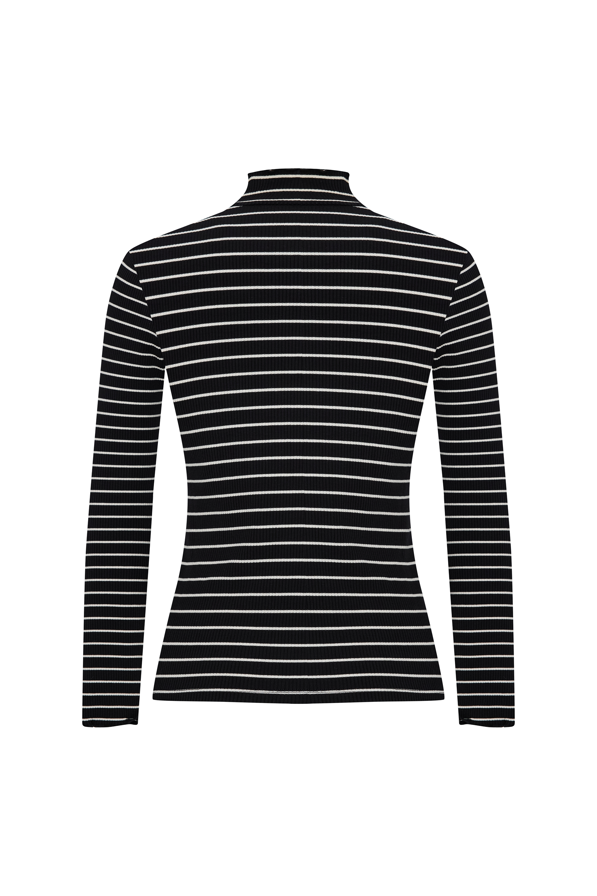 ÇİZGİLİ DİK YAKA BLUZ