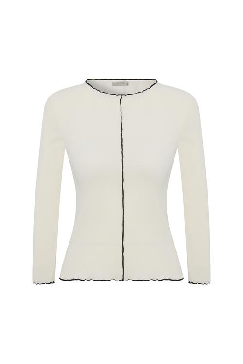  DİKİŞ DETAYLI BLUZ