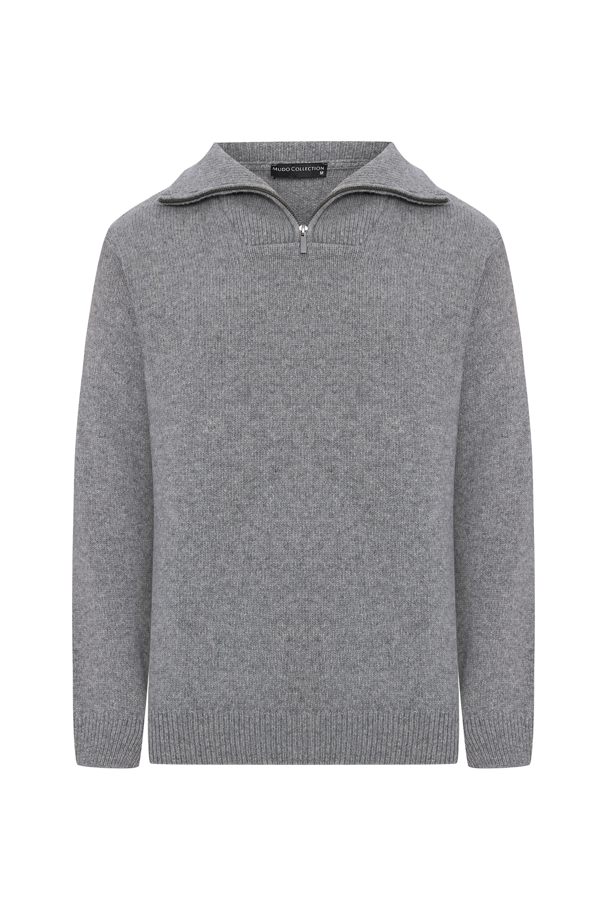 FERMUARLI POLO YAKA YÜN KAZAK